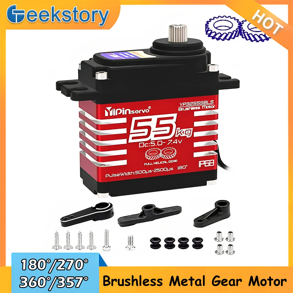 Servo Motor Cnc - 55kg Digital Servo 7.4V 180/270/360/357 Degree