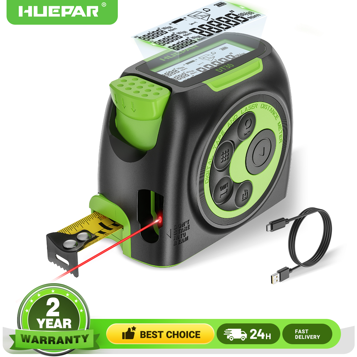 Industrial Laser Training - Huepar Digital 60M 197ft Laser Measuring