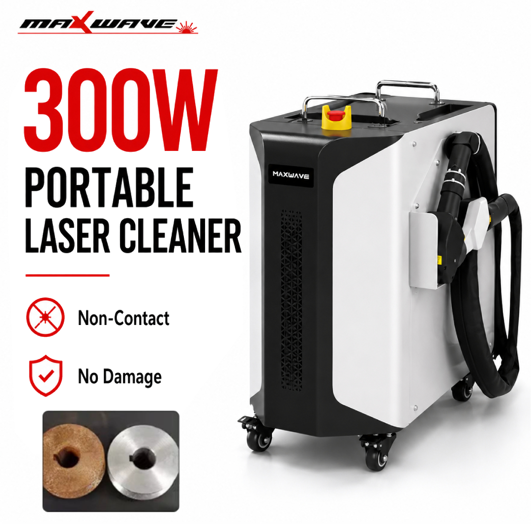 Industrial Laser Paint Removal - Maxwave 300W Laser Cleaner Portable Handheld