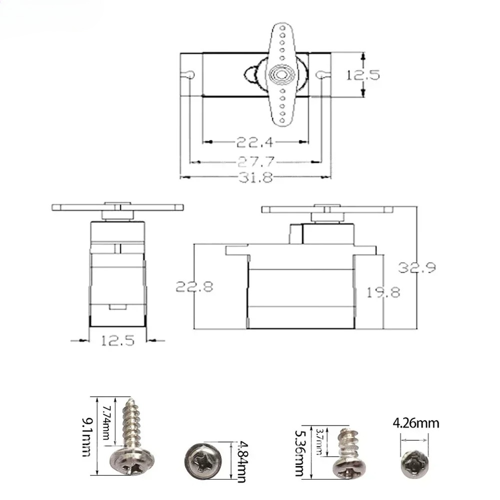 Servo Motor Cnc - 4PCS 9g SG92R Micro Servo Plastic