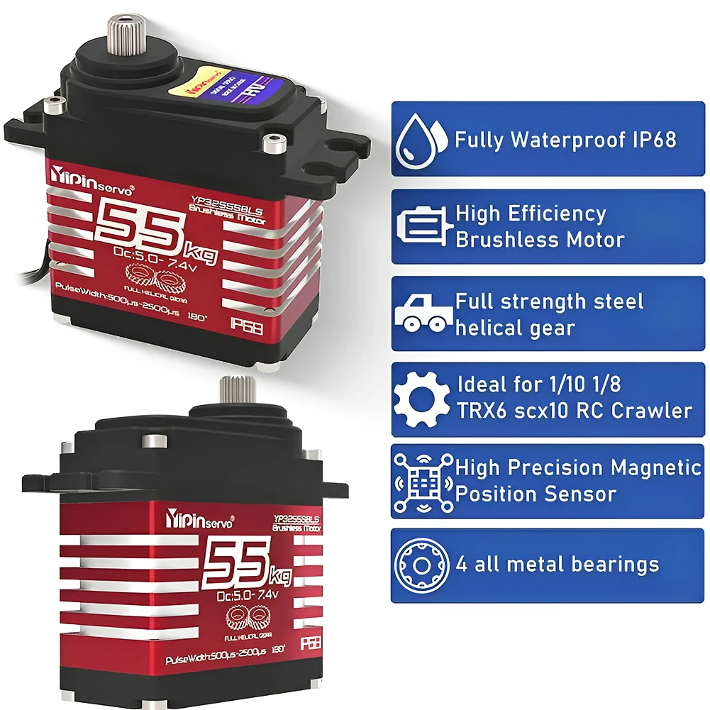 55kg Digital Servo 7.4V 180/27 - Servo Motor Cnc avaliação e preço