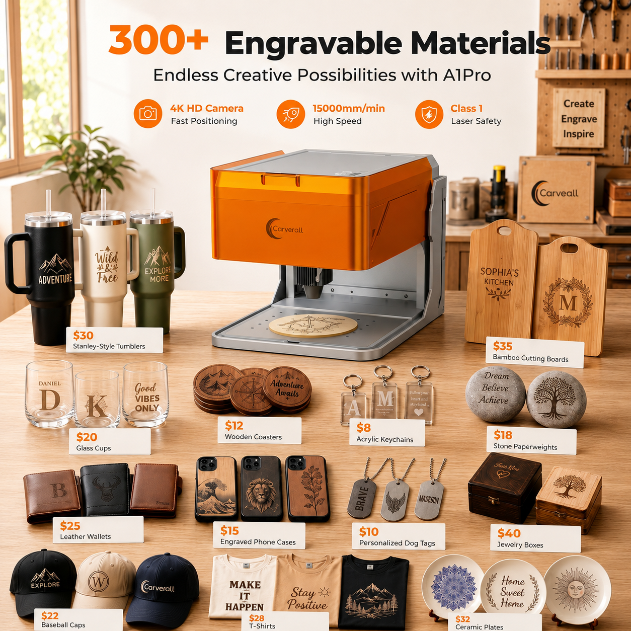 Carverall A1PRO Desktop Laser  - Industrial Laser Cutting avaliação e preço