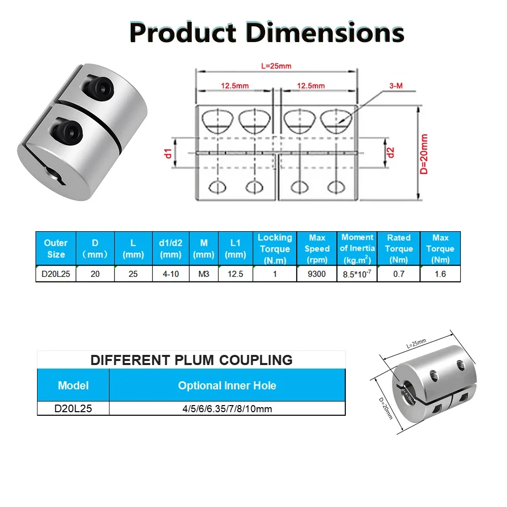 Rigid Coupling 25mm Length Mot - Servo Motor Cnc avaliação e preço