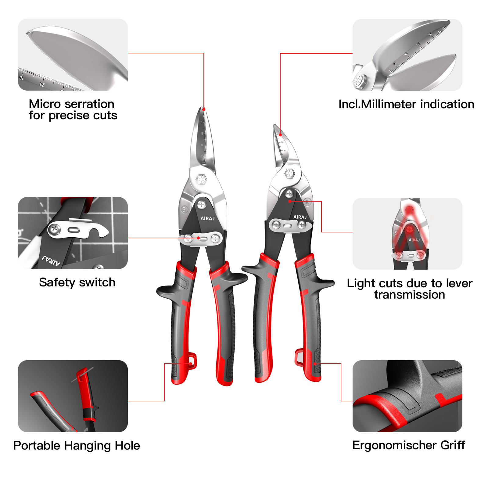 AIRAJ  Aviation Scissor Tin Sn - Industrial Laser Drill avaliação e preço