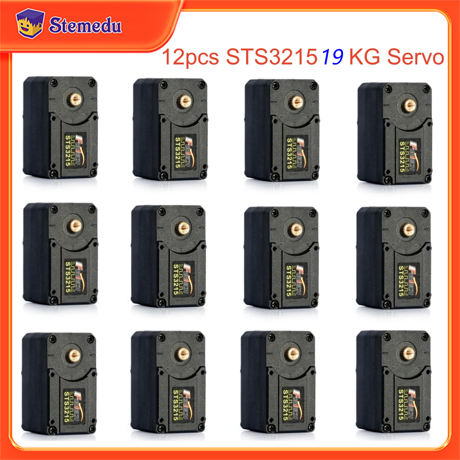 12PCS Feetech STS3215 19KG 7.4 - Servo Motor Cnc avaliação e preço