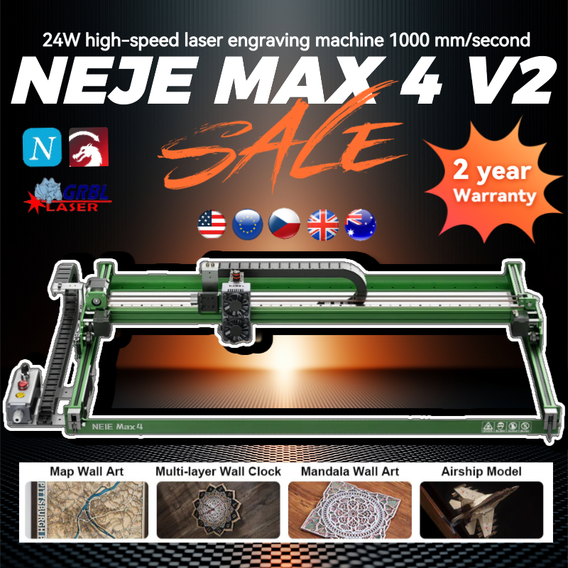 NEJE Max 4 V2 E80 24W High-Spe - Industrial Laser Engraver For Wood avaliação e preço