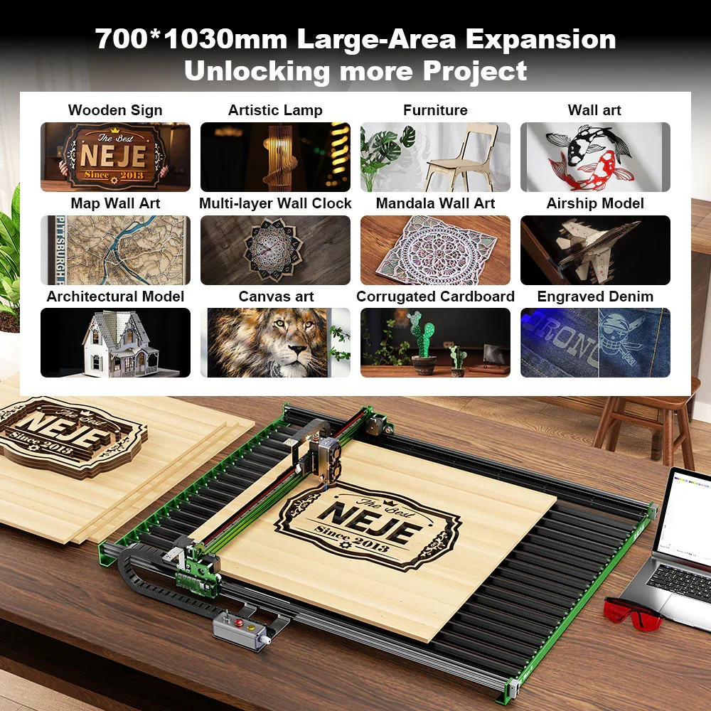 NEJE Max 4 V2 E80 24W High-Spe - Industrial Laser Engraver For Wood avaliação e preço