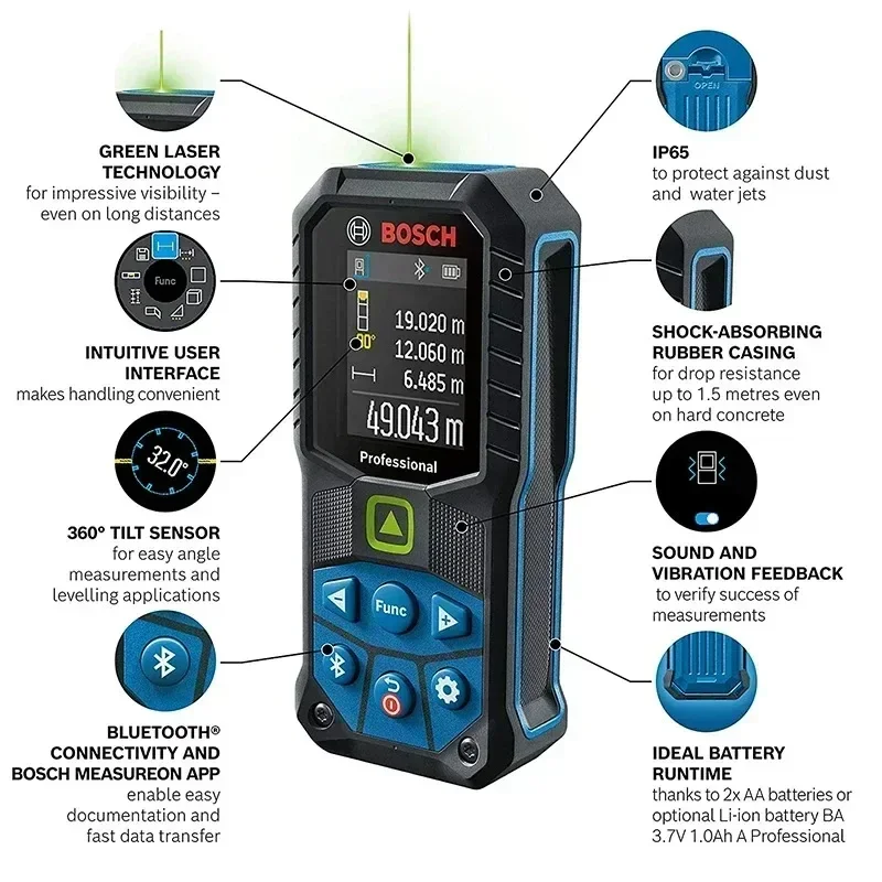 Bosch GLM50-27CG Green Laser M - Industrial Laser Drill avaliação e preço