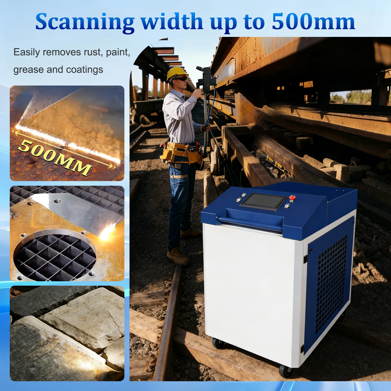 6000W Fiber Laser Cleaner 6000 - Industrial Laser Paint Removal avaliação e preço