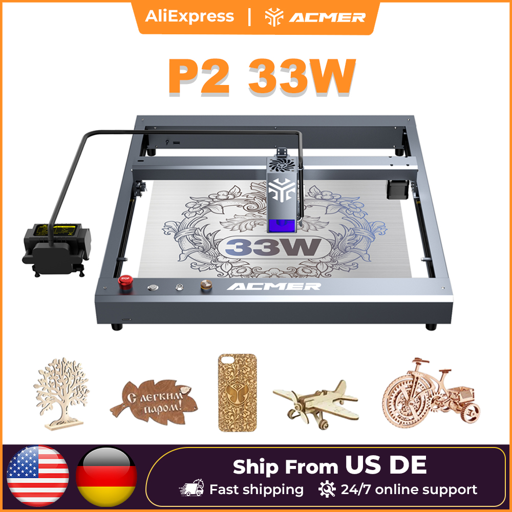 ACMER P2 33W lasers Engraver W - Industrial Laser Engraver For Wood avaliação e preço