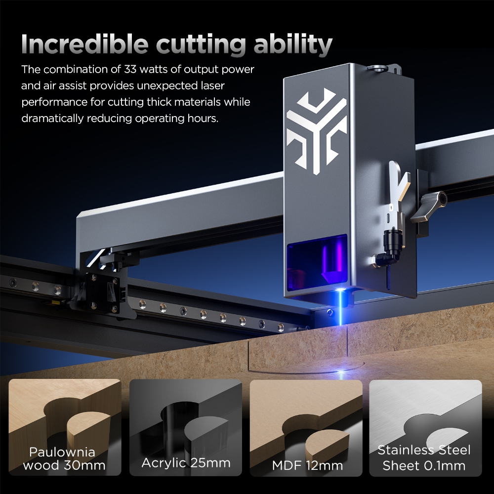 ACMER P2 33W lasers Engraver W - Industrial Laser Engraver For Wood avaliação e preço