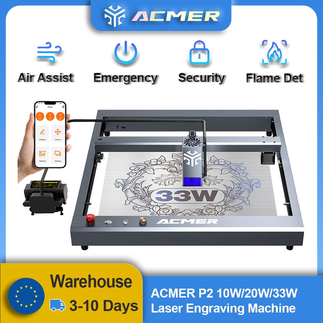 ACMER P2 Laser Engraver 33W 20 - Industrial Laser Cutting avaliação e preço
