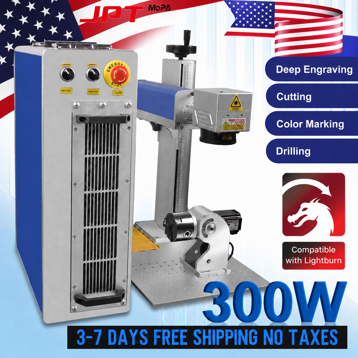 JPT Mopa Laser Marking Machine - Industrial Laser Cutting avaliação e preço