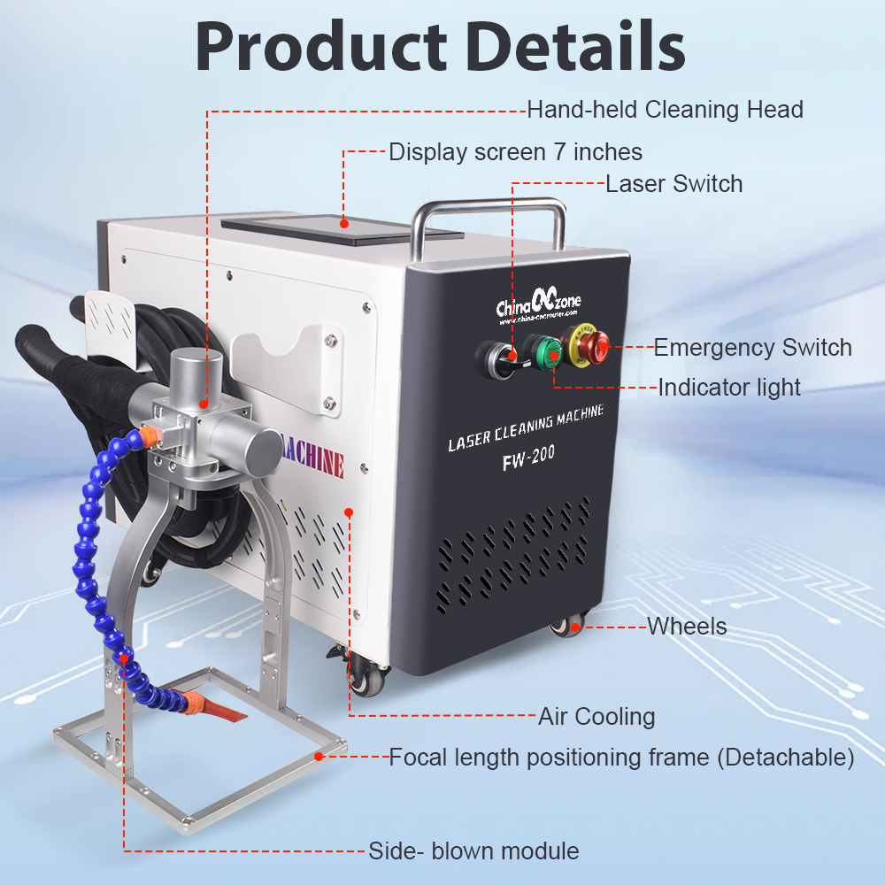 JPT 200W Pulsed Laser Cleaning - Industrial Laser Paint Removal avaliação e preço