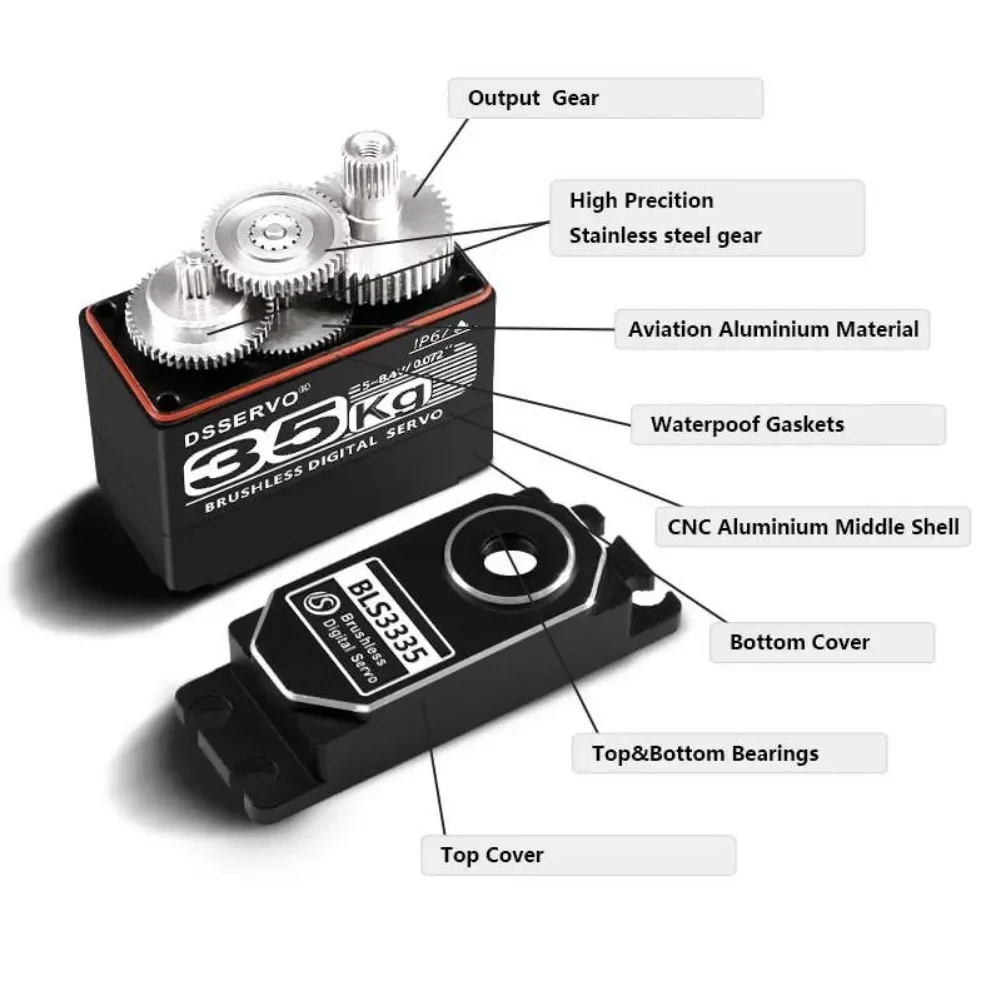 35KG BLS3335 Digital Servo Mot - Servo Motor Cnc avaliação e preço