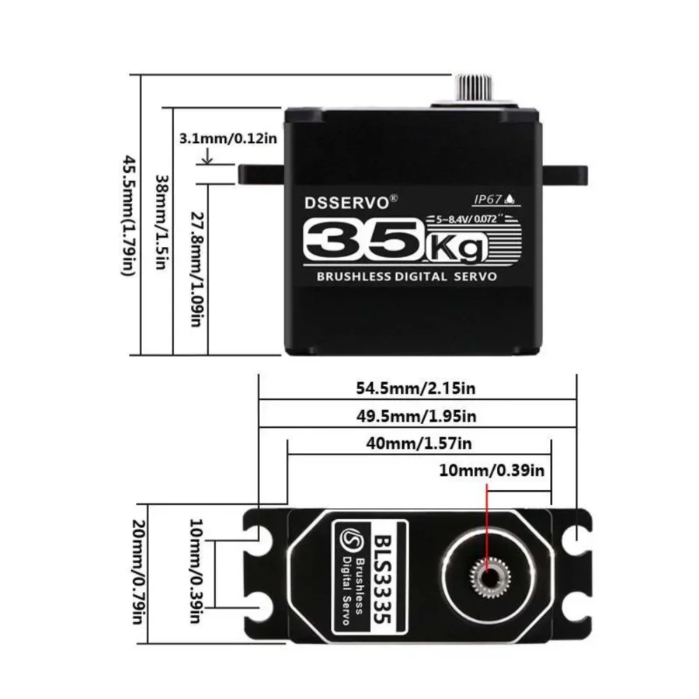 35KG BLS3335 Digital Servo Mot - Servo Motor Cnc avaliação e preço