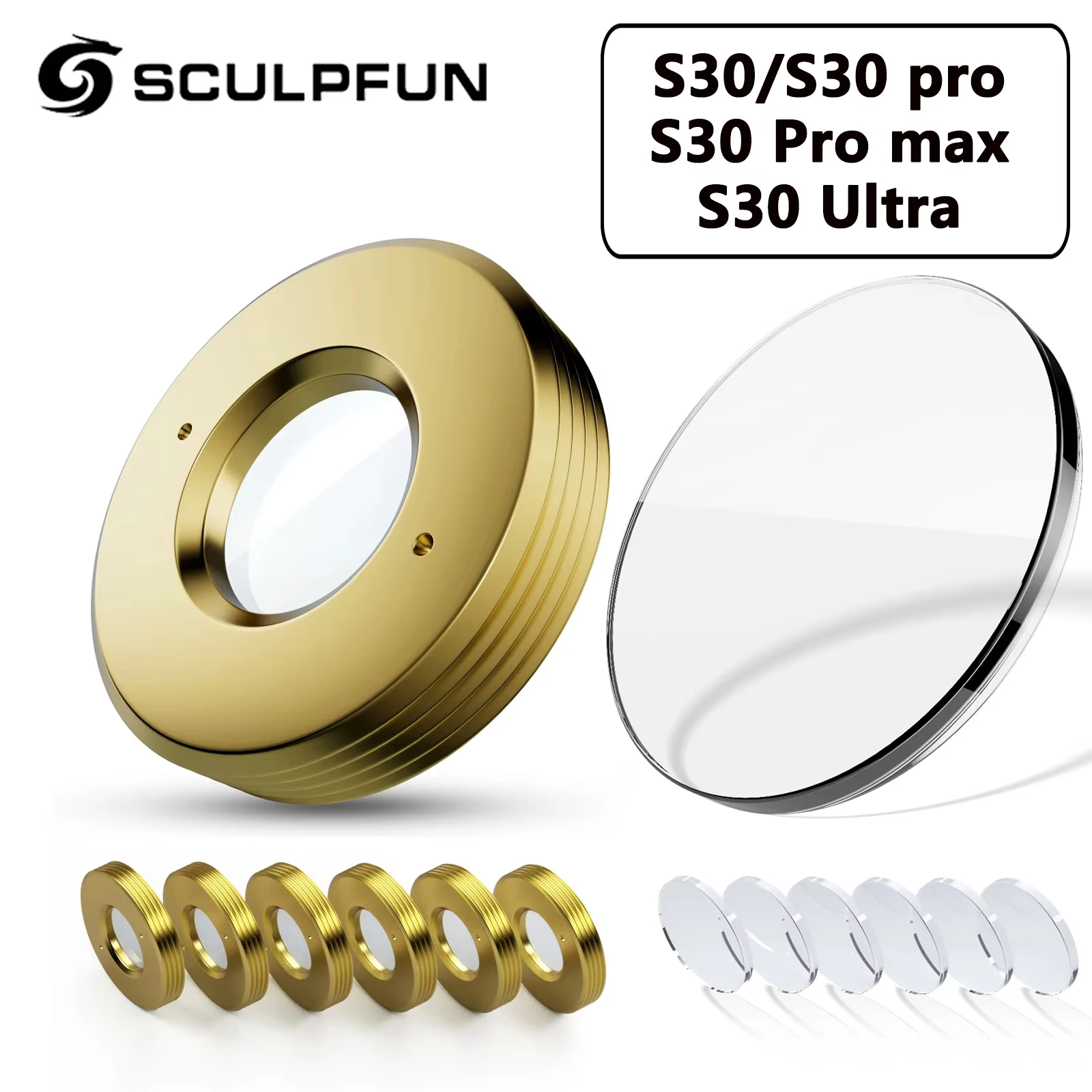 SCULPFUN 6pcs Laser Lens for S - Honeycomb Laser Bed avaliação e preço