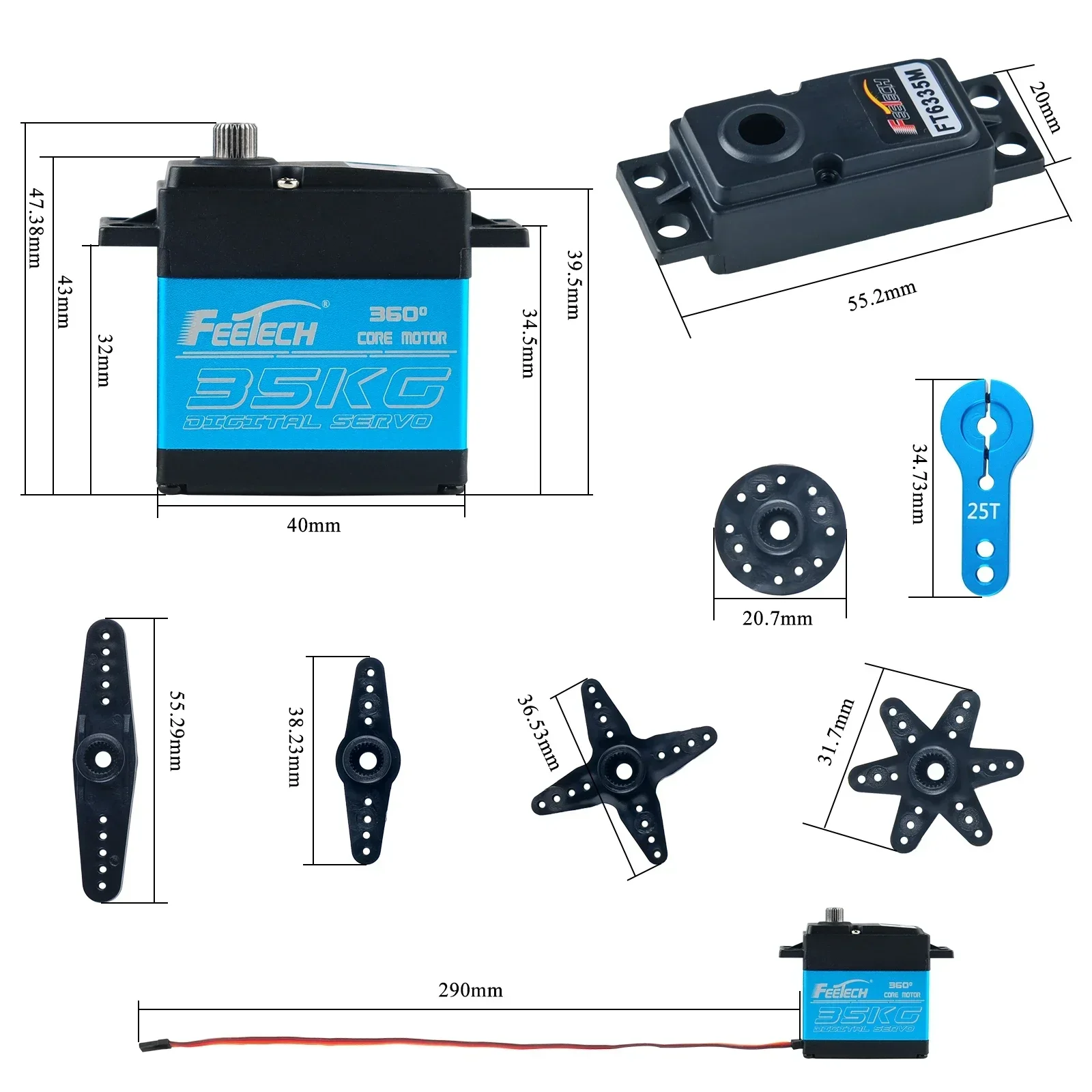 Feetech FT6335M Digital RC Ser - Servo Motor Cnc avaliação e preço