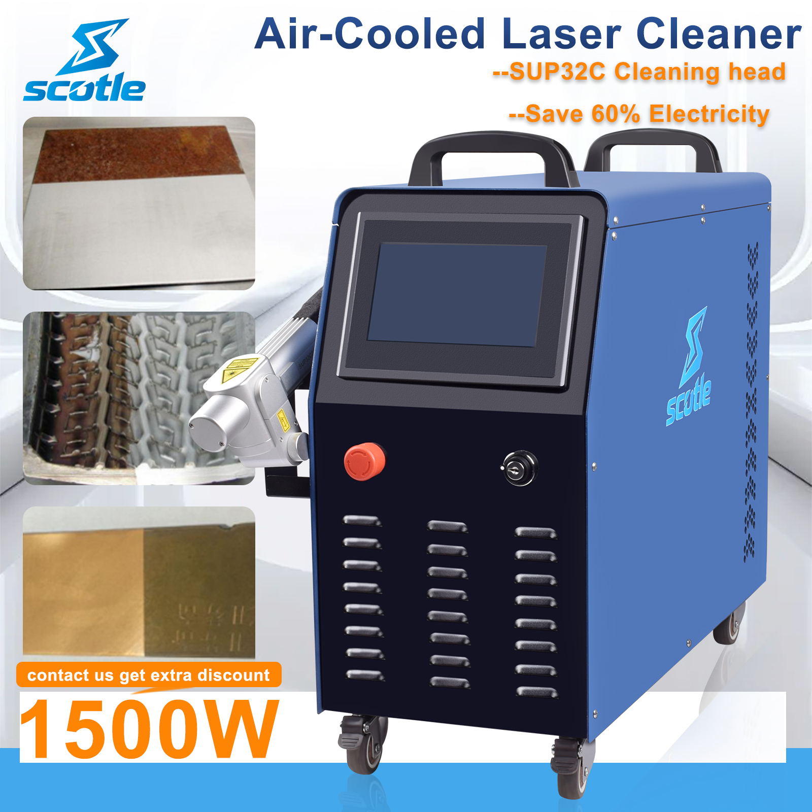 1500W Fiber Laser Cleaner 1.5K - Industrial Laser Paint Removal avaliação e preço