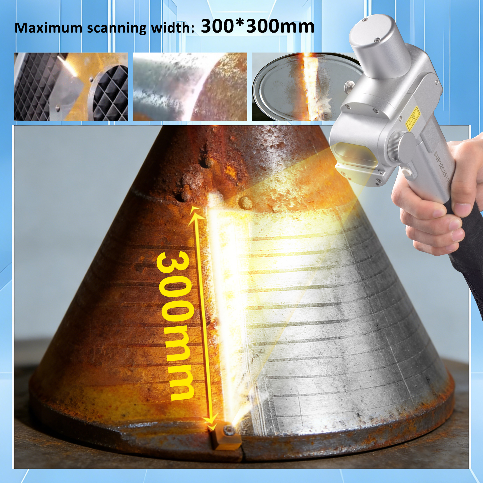 1500W Fiber Laser Cleaner 1.5K - Industrial Laser Paint Removal avaliação e preço