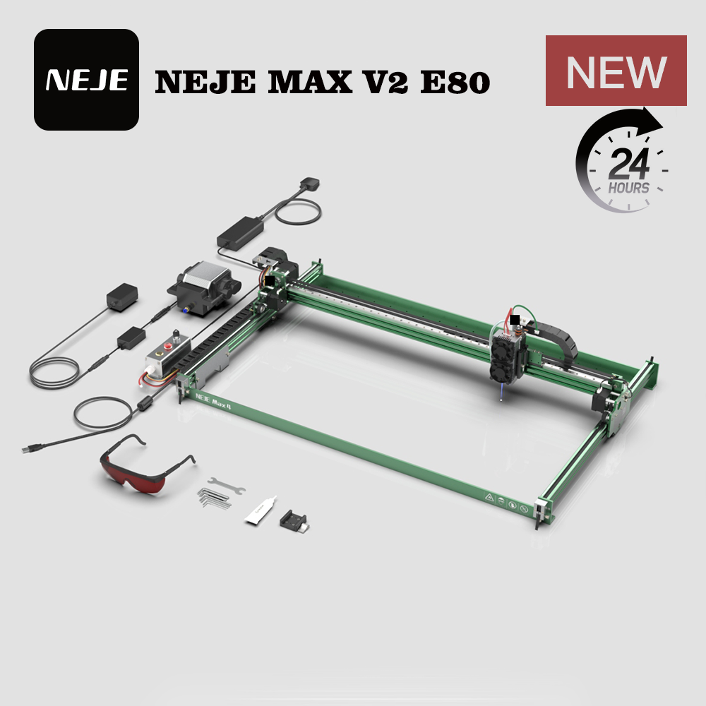 NEJE MAX V2 E80 80W 455nm Lase - Industrial Laser Engraver For Wood avaliação e preço