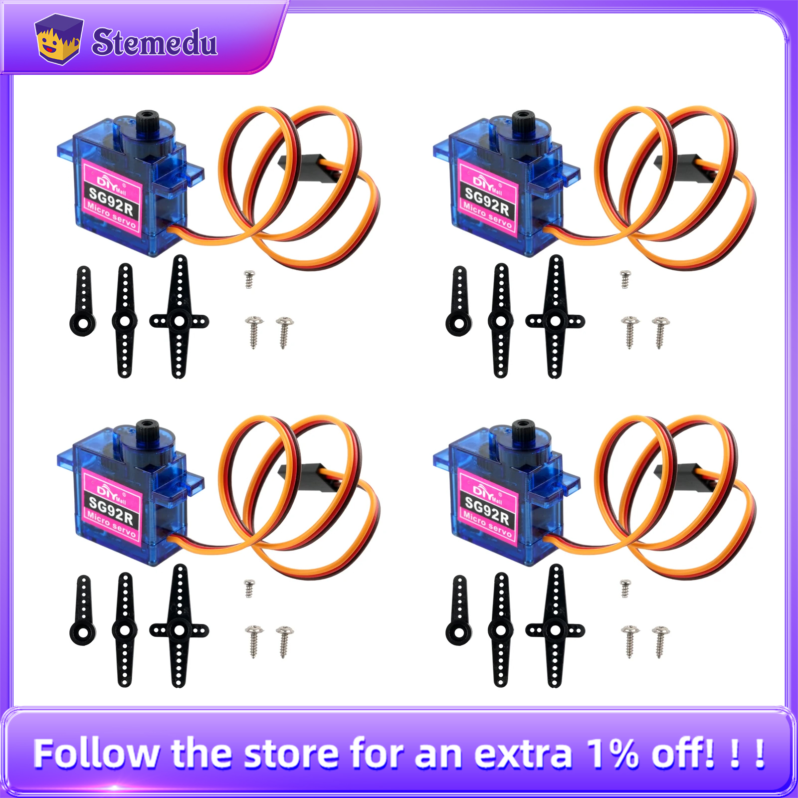 4PCS 9g SG92R Micro Servo Plas - Servo Motor Cnc avaliação e preço