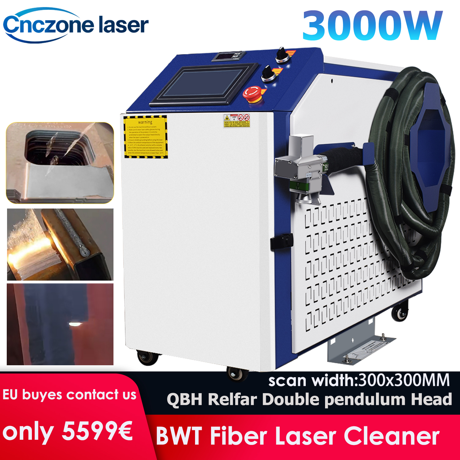 3000W Laser Cleaning Machine F - Industrial Laser Paint Removal avaliação e preço