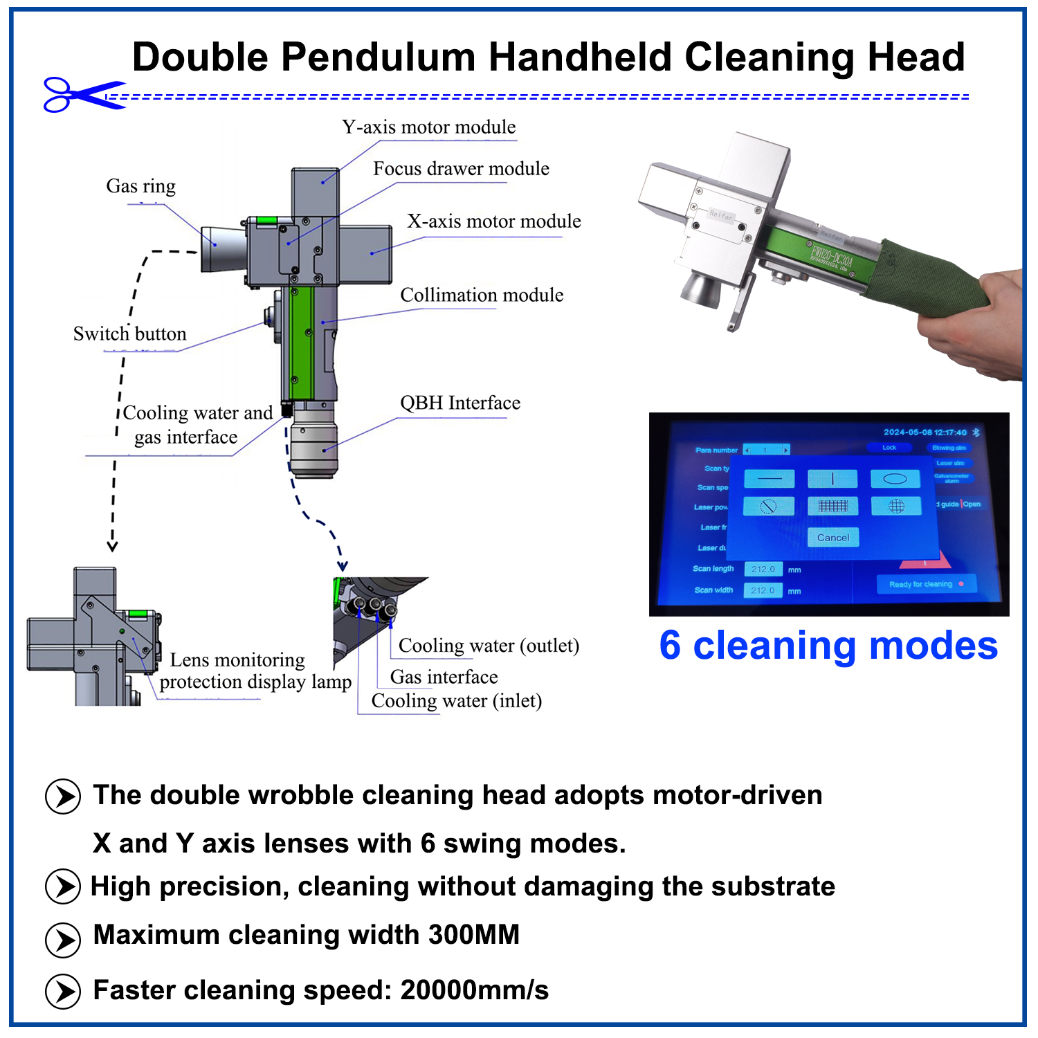 3000W Laser Cleaning Machine F - Industrial Laser Paint Removal avaliação e preço