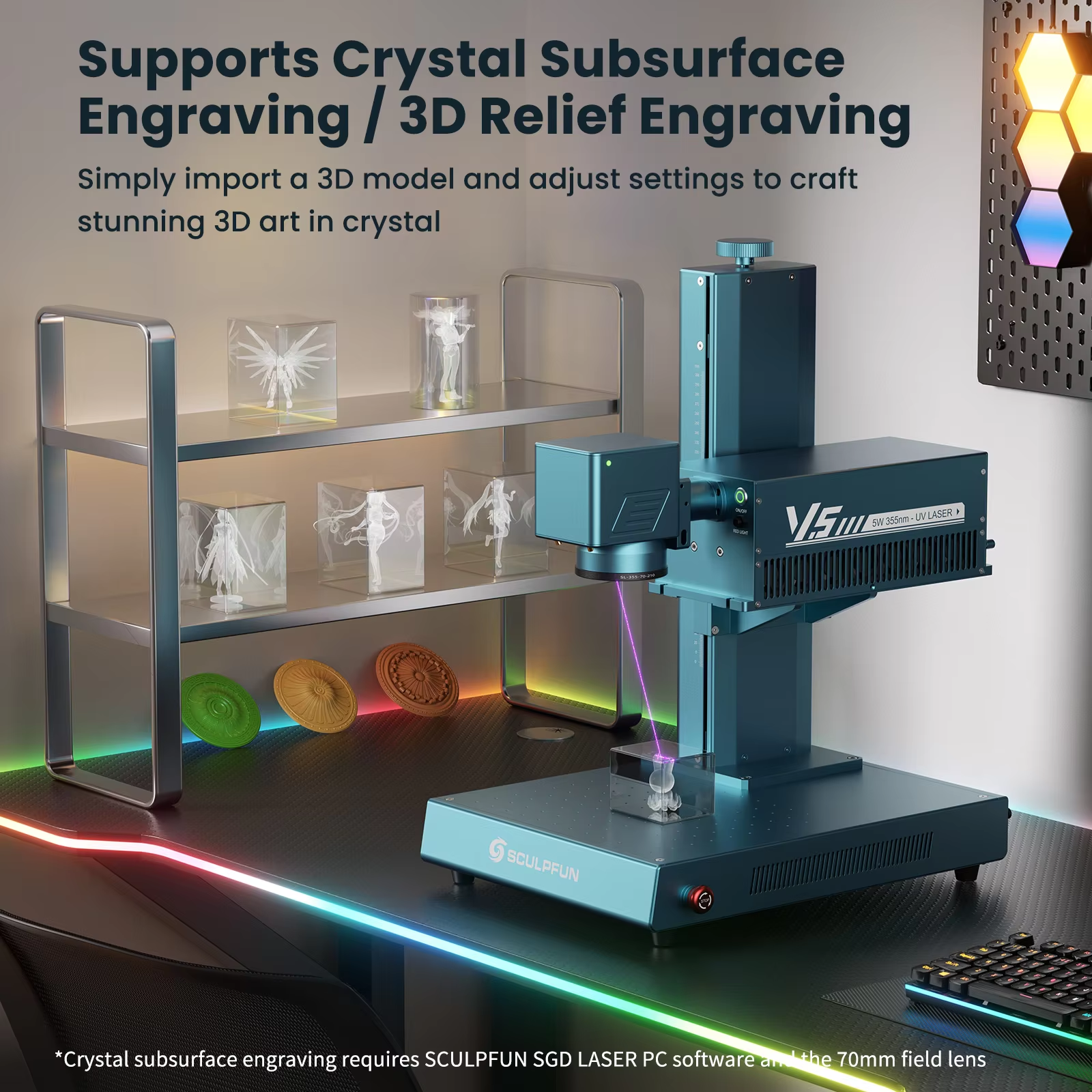 SCULPFUN V5 UV Laser Engraver  - Industrial Uv Laser Engraver avaliação e preço