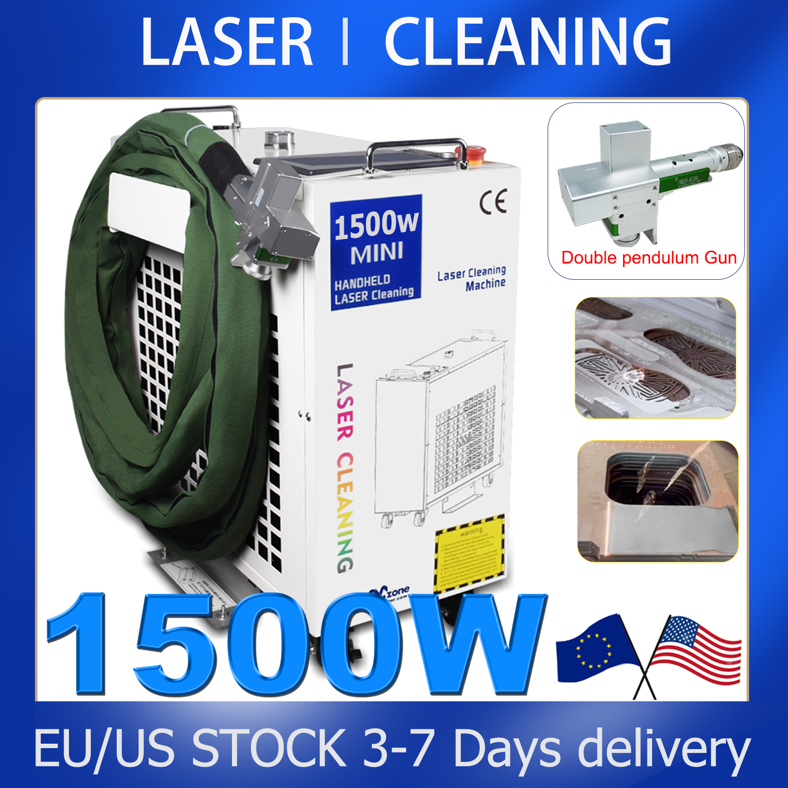 1500W Fiber Laser Cleaning Mac - Industrial Laser Paint Removal avaliação e preço