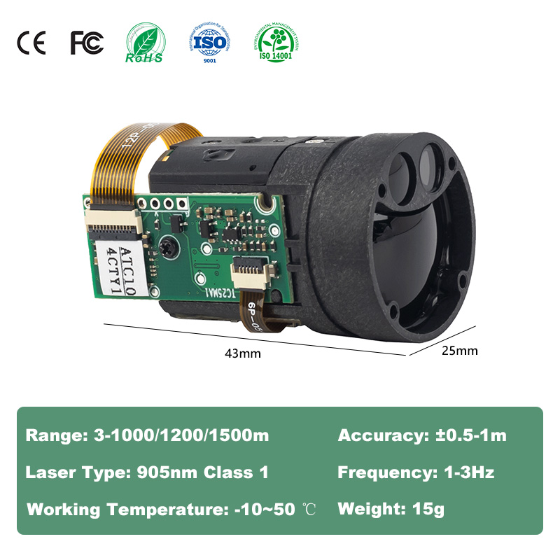 Light Weight 1000m Night Visio - Industrial Laser Measuring Device avaliação e preço